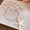 Collar Redondo de Concha Estilo Isla Romántico, Lujo Ligero y Sensación de Alta Gama, Cadena para Clavícula, Accesorio Versátil de Nicho para Vacaciones en la Costa para Mujeres