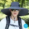 Sombrero de Pesca 15C de Ala Ancha, Anti-UV, Protección Solar, Sombrero de Pescador para Exteriores, UPF50+, Protección para el Cuello, Secado Rápido
