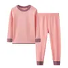 Conjunto de Ropa Interior Térmica para Niños, Capa Base Cálida de Forro Polar para Niñas, Ropa de Otoño y Pantalones, Ropa de Casa para Jóvenes Niños, Pijamas para Niños