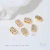 Cuentas Espaciadoras de Doble Agujero de Nariz de Cerdo Incrustadas con Circonita de Oro Real de 14K Accesorios para Collares de Mano Hechos a Mano con Perlas y Cristales