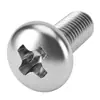 Tornillos de acero inoxidable 304 de cabeza redonda con ranura de cruz, Tornillos de cabeza de lenteja con ranura de cruz estándar americano PM, Tornillos de máquina de cabeza redonda tipo hongo #2 #10