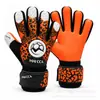 Guantes de Portero de Fútbol Estampado de Leopardo Látex Engrosado Antideslizantes Correa de Muñeca Ajustable Guantes de Portero para Adultos y Niños