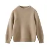 Suave y pegajoso Suéter Grueso de Lana para Niños Otoño/Invierno 2025, Cuello Medio Alto, Niños y Niñas, Cárdigan de Punto Cálido como Capa Base