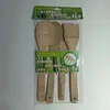 Espátula de Bambu para Panelas Antiaderentes, Espátula de Cozinha, Colher de Arroz, Espátula de Bambu Não Pintada, Conjunto de Espátulas de Bambu com Cabo Longo, Utensílios de Cozinha