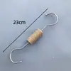 Gancho para loja de roupas Gancho S Cabide de roupas Cabide para lenço lenço de seda Gancho com padrão de madeira Anel redondo círculos Gancho de madeira de faia Cabide de casaco Cabide de calça