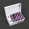 Nueva Caja de Regalo para Corbata de Hombre Transfronteriza con Bordado Jacquard, Stock Listo de Fábrica al por Mayor, Personalización de Logo, Empaque de Caja de Regalo de Alta Gama