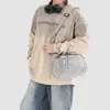Bolso Cruzado Casual de Verano Estilo Perezoso Gran Capacidad Cierre de Cordón Bolso Mensajero Japonés para el Trabajo Diario Bolso de Hombro de Color Sólido para Mujer