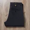 Calça Casual Reta Masculina Elegante e Bonita, Padrão Xadrez Escuro, Espessa para Outono e Inverno 2025, Antirrugas, Não Precisa Passar, Macia e Elástica