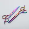 Venta al por mayor del fabricante Cortapelos Tornillo de Zafiro Color Acero Inoxidable Chapado en Titanio Tijeras de Belleza y Peluquería Tijeras de Corte de Pelo