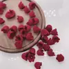 Acessórios de flor de orquídea rosa outono e inverno retrô 9*11mm buquê de veludo material para brinco e adorno de cabeça DIY