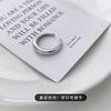 Anillo de Apertura Circular Liso Plisado para Mujer Estilo Sexy Nicho Hip-Hop Anillo de Dedo Moda Retro Explosiones Marea
