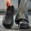 Sapatos Masculinos Retrô Estilo Old Money, Novos de Verão com Solado Grosso Aumentadores de Altura Versáteis Casuais Versão Coreana Slip-On Tênis Birkenstock para Homens