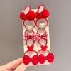 Nuevo Diadema de Goma para Niños Adorno de Cabeza de Año Nuevo Cuerda para el Pelo con Lazo Anillo para el Cabello de Bebé No Tira Cuerda para el Cabello de Niñas Accesorios para el Cabello de Año Nuevo