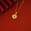 Colar Pingente Nó Ruyi para Mulheres, Novo Estilo Leve Luxo Auspicioso Ruyi Nicho Pingente de Alta Qualidade Pequeno Presente
