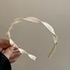 Delicada Faixa de Cabelo Fina com Tecido Espiral para Mulheres, Estilo Designer, Nova Faixa Simples, Toque de Luxo, Acessório de Cabelo para Uso Diário