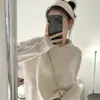 26 Suéter de Punto con Capucha 100% Lana Nuevo Otoño/Invierno para Mujer, Estilo Casual Corto Holgado, Top Juvenil y Versátil