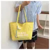 Nova Bolsa Tote de Nylon Colorida Estilo Coreano 2026 para Mulheres, Bolsa de Ombro para o Dia a Dia de Grande Capacidade, Bolsa de Mão Simples Dupla Face