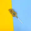 Velas digitales transfronterizas en dorado 0-9 para aniversarios, decoraciones para pasteles de fiesta estilo ins de AliExpress, sin humo y a prueba de goteo