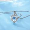 Collar Amor Inteligente Plata Esterlina S925 Moda para Mujer Lujo Ligero Diseño Nicho Colgante en Forma de Corazón Regalo de San Valentín Joyería