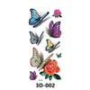 Adesivos de Tatuagem Temporária Sexy de Borboleta e Flor 3D Impermeáveis Tridimensionais Realistas Atacado em Estoque para Mercados Transfronteiriços Europeus e Americanos