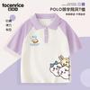 Camiseta Infantil de Manga Curta 2024 Novo Estilo Tops para Meninas e Meninos, Camisas Polo Tendência Estilo College