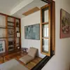 Ventana plegable de madera maciza ropa cafetería puerta exterior mostrador para llevar ventana puerta francesa de moda puerta de entrada ventanas conectadas