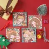 Tarjetas de felicitación de Navidad, plegables para la temporada navideña, románticas, para expresar gratitud y enviar bendiciones, tarjetas con mensaje, regalos, tarjetas en blanco para escribir a mano