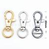 Venta al por mayor de fábrica 40 mm aleación de zinc llavero Color latón broche de cachorro broche broche cadena de llaves
