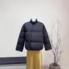 Nova Jaqueta de Penas Jacquard Festiva Estilo Chinês 2025 Inverno Novo Estilo Nacional Gola Alta Quente Emagrecedora Elegante Versátil Casaco