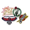 Logotipo de Equipo de Baloncesto Bordado Pegatinas de Tela para Ropa, Zapatos y Sombreros Insignia Bordada Parche Pegatinas Logotipo de Equipo Insignia Logotipo Pegatinas Bordadas
