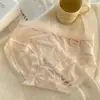 Panty de Verano Fino de Encaje Estilo Japonés de Cintura Media para Mujer, Amigable con la Piel, Transpirable, Sin Costuras, No Aprieta, Panty Triángulo de Deseo Puro para Niñas