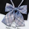 Camisa Uniforme Versátil Xadrez Faculdade Japonesa Jk Gravata Borboleta Acessórios de Menina Traje de Marinheiro Decoração de Laço Flor na Gola