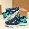 Zapatilla Infantil Transfronteriza Nueva Malla Transpirable Cuero Fideos Niños Medianos y Grandes Zapatillas de Correr Ligeras Niños Casuales Modernas Zapatos Infantiles