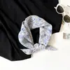 58 Bufanda Cuadrada Pequeña de Algodón Bufanda Cuadrada Pequeña Floral Coreana Fresca Transpirable Cinta para la Cabeza Accesorios Decorativos Bufanda Bufanda