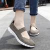 Cross-border plus size respirável tecido elástico banda mão-tecido sapatos femininos de camada única plus size sapatos casuais mãe sapatos femininos moda