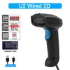 Leitor de Código de Barras U2 Supermercado Loja Caixa Mercadoria Código QR Unidimensional Scanner Sem Fio Atacado