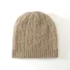Gorros de cachemira de invierno para hombres y mujeres, gorros de punto trenzado engrosados, gorros para la cabeza para mediana edad y personas mayores, gorros holgados, gorros para proteger los oídos, gorros para clima frío