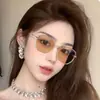 Gafas de miopía poligonales multicolor para mujer, estilo ins, alto valor estético, montura grande, hace que la cara se vea más pequeña, lentes transparentes