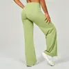 Pantalones Largos Deportivos Fitness Yoga Pierna Ancha Rectos para Mujer Levanta Glúteos Sueltos Trasero de Durazno Correr Casuales Exteriores Lu