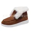 Juyuan Em Estoque Atacado 2026 Inverno Novo Comércio Exterior Tamanho Grande Sapatos Femininos 35-43 Cano Curto Casuais Botas de Camurça e Algodão