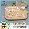 Herramientas para Hornear DIY 3 Piezas Molde de Corte de Rosa Integrado Molde de Corte para Imprimir Pastel de Fondant Molde para Presionar Molde para Galletas