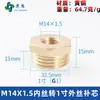 Adaptador de manómetro de cobre puro, reductor con roscas internas y externas M5M6M8M10M12M14*1.5M16 G1/4