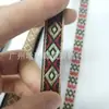 1,2cm Estilo Étnico Colorido Jacquard de Poliéster Rombos Fita Retrô Decoração de Casa Cinta para Mala Moda