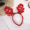 Diadema de Navidad Cuerno de Reno diadema de estrella de cinco puntas Decoraciones navideñas tocado infantil diadema suministros de decoración para fiestas