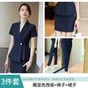 Ropa de trabajo para recepción de joyería, traje ajustado, traje profesional de verano, manga corta, conjunto occidental, pantalón y falda, vestido de moda para mujer.