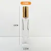 Botella de Perfume de 10 ml Cuadrada Boca de Rosca Sub-Botella de Perfume de 5 ml Botella de Muestra de Perfume de Vidrio Botella con Atomizador Cosmético