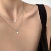Collar de Plata S925 con Forma de Gota de Agua para Mujer, Diseño de Nicho de Lujo Ligero, Estilo Minimalista Simple, Cadena para Clavícula de Moda con un Toque de Alta Gama y Borlas