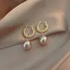 Aretes de Borla de Perlas Retro Franceses para Mujer, Diseño Nicho, Aretes Estilo Hong Kong, Aretes de Lujo Ligero, Venta al por Mayor de Aretes