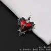 Colgante de Aleación de Corazón Cruzado Espina Rosa Retro Europeo y Americano Transfronterizo Accesorios para Colgante de Collar Hecho a Mano DIY