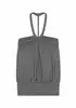 Vestido Casual Versátil Moda Y2K Amazon Decote Halter Cor Sólida Sem Mangas Design Plissado Vestido Reto Feminino